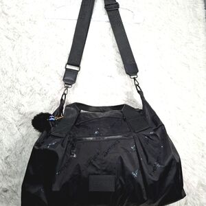 BEBE Black GYM Sport BAG Crossbody Weekender Duffel Travel NWOT